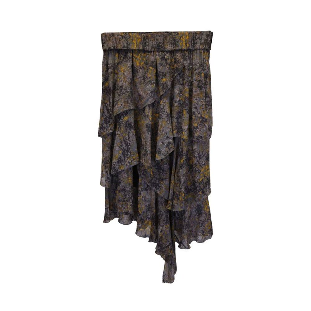 Isabel Marant Étoile Jeezon Ruffled Skirt in Multicolor Viscose